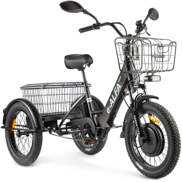 Трехколесный электровелосипед Трицикл GREEN CITY e-ALFA Trike